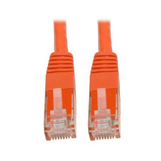 Cat6 Cable (RJ45 M/M),PoE,Orange,100'
