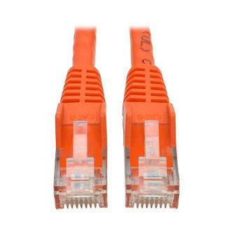 Cat6 Cable (RJ45 M/M),PoE,Orange,1 ft.
