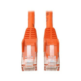 Cat6 Cable (RJ45 M/M),PoE,Orange,3 ft.