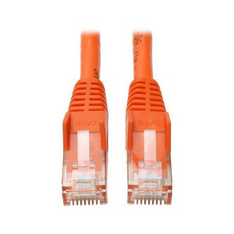 Cat6 Cable (RJ45 M/M),PoE,Orange,5 ft.