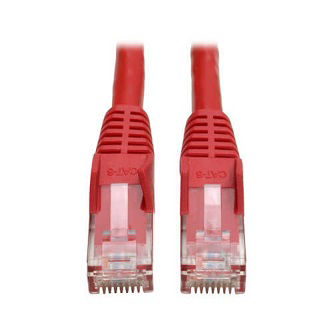 Cat6 Cable (RJ45 M/M),PoE,Red,14 ft.