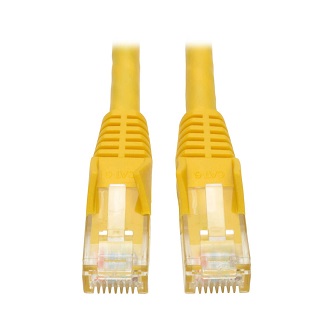 Cat6 Cable (RJ45 M/M),PoE,Yellow,15 ft.