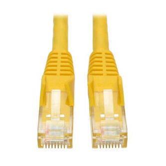 Cat6 Cable (RJ45 M/M),PoE,Yellow,20 ft.