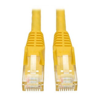 Cat6 Cable (RJ45 M/M),PoE,Yellow,25 ft.