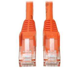Cat6 Cable (RJ45 M/M),PoE,Orange,35 ft.