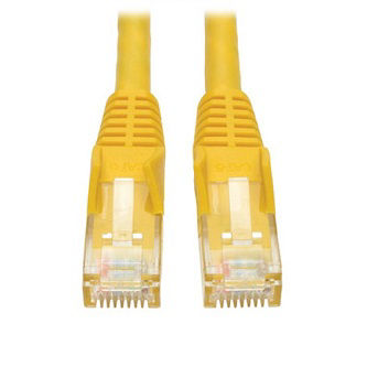 Cat6 Cable (RJ45 M/M),PoE,Yellow,35 ft.