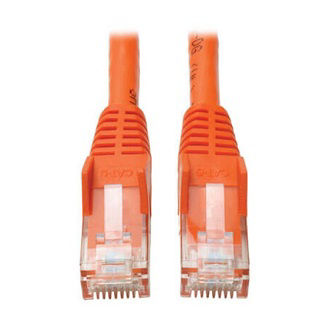 Cat6 Cable (RJ45 M/M),PoE,Orange,50 ft.