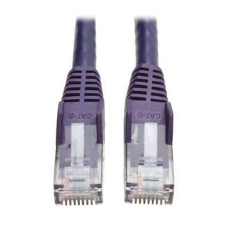 Cat6 Cable (RJ45 M/M),PoE,Purple,50 ft.