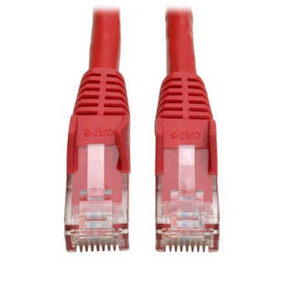 Cat6 Cable (RJ45 M/M),PoE,Red,50 ft.