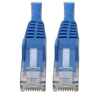 Cat6 Cable (RJ45 M/M),PoE,Blue,6-in.