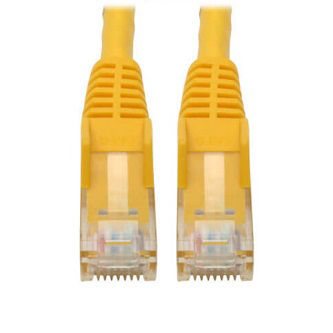 Cat6 Cable (RJ45 M/M),PoE,Yellow,6-in.