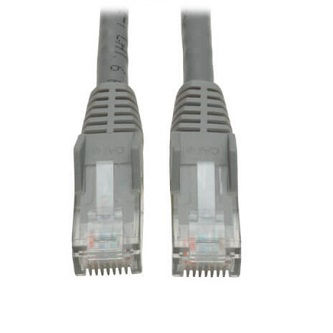 Cat6 Cable (RJ45 M/M),PoE,Gray,75 ft.