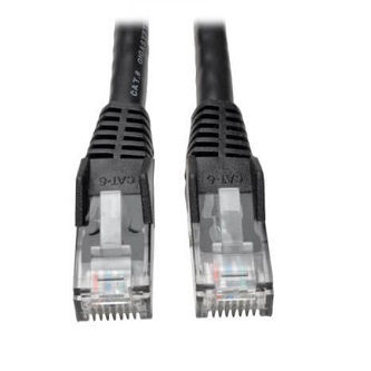 Cat6 Cable (RJ45 M/M),PoE,Black,100 ft.