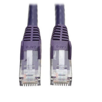 Cat6 Cable (RJ45 M/M),PoE,Purple,150 ft