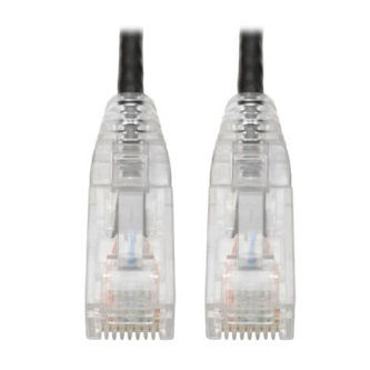 Cat6 Cable (RJ45 M/M),PoE,Black,1 ft.