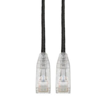 Cat6 Cable (RJ45 M/M),PoE,Black,3 ft.