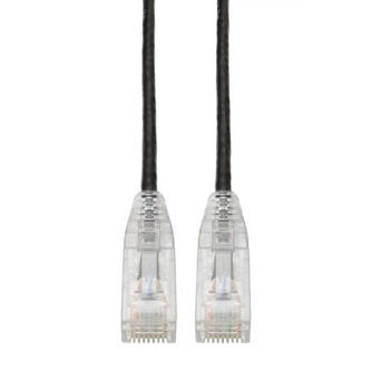Cat6 Cable (RJ45 M/M),PoE,Black,7 ft.