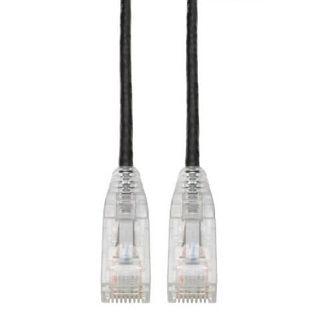 Cat6 Cable (RJ45 M/M),PoE,Black,10 ft.