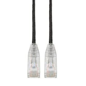 Cat6 Cable (RJ45 M/M),PoE,Black,6-in.