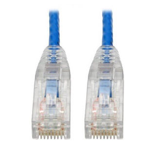 Cat6 Cable (RJ45 M/M),PoE,Blue,6-in.