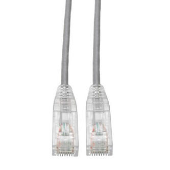 Cat6 Cable (RJ45 M/M),PoE,Gray,6-in.