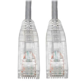 Cat6 Cable (RJ45 M/M),PoE,Gray,8-in.