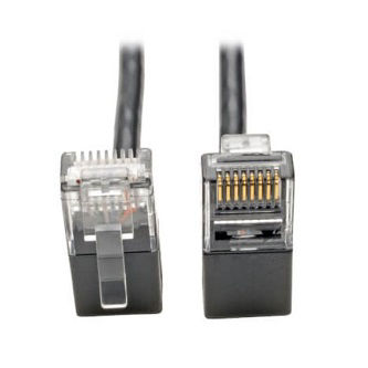 Right-Angle Cat6 Cable(RJ45 M/M),Blk,1'