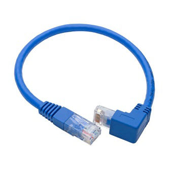 Cat6 Cable(RJ45 Rt-Ang Down M/M),Blue,1'