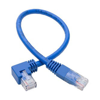 Cat6 Cable (RJ45 Rt-Ang M/M),Blue,1 ft.