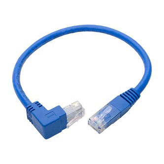 Cat6 Cable (RJ45 Rt-Ang Up M/M),Blue,1'