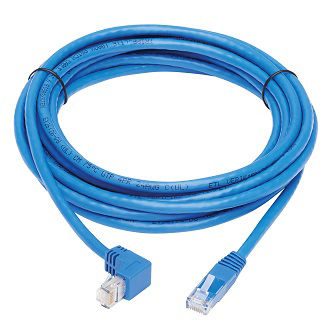 Cat6 Cable(RJ45 Left-Angle M/M),Blue,15'