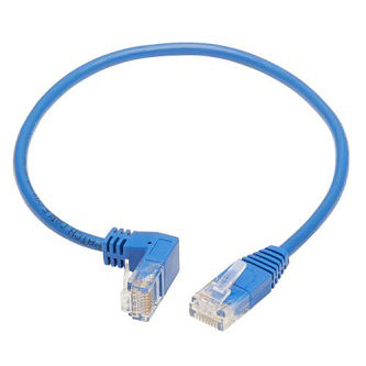 Cat6 Cable(RJ45 Rt-Ang Down M/M),Blue,1'