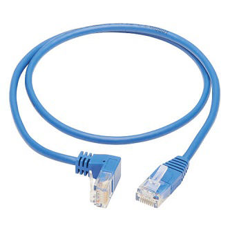 Cat6 Cable(RJ45 Rt-Ang Down M/M),Blue,2'