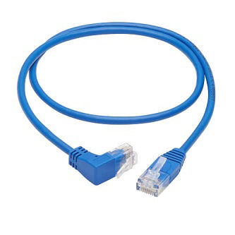 Cat6 Cable (RJ45 Rt-Ang Up M/M),Blue,2'