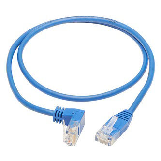 Cat6 Cable(RJ45 Rt-Ang Down M/M),Blue,3'