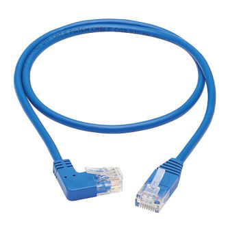Cat6 Cable (RJ45 Rt-Ang M/M),Blue,3 ft.