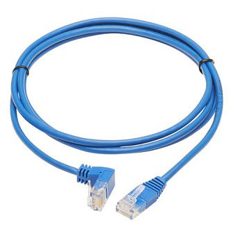 Cat6 Cable(RJ45 Rt-Ang Down M/M),Blue,5'