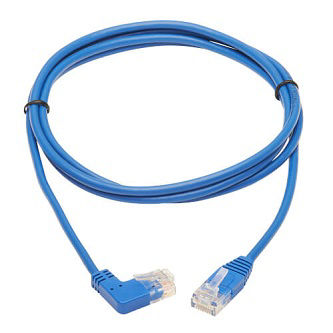 Cat6 Cable (RJ45 Rt-Ang M/M),Blue,7 ft.