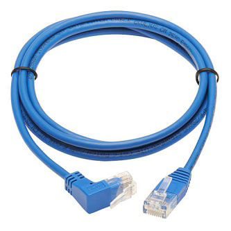 Cat6 Cable (RJ45 Rt-Ang Up M/M),Blue,7'