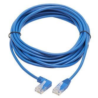 Cat6 Cable(RJ45 Left-Angle M/M),Blue,15'