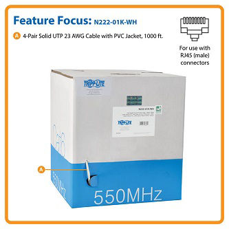 1000ft Cat6 Gigabit Bulk Cable