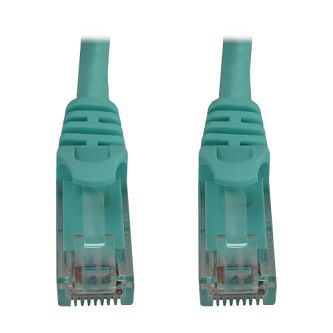 CAT6A ETHERNET CAB AQUA 15 FT