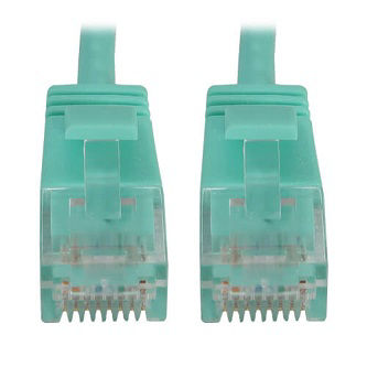 CAT6A ETHERNET CABLE AQUA 2FT