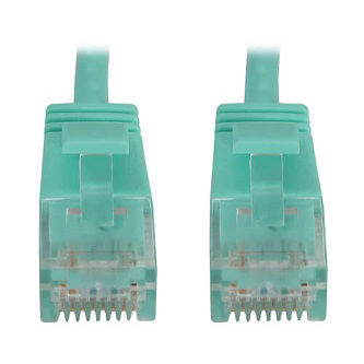 CAT6A ETHERNET CABLE AQUA 20'