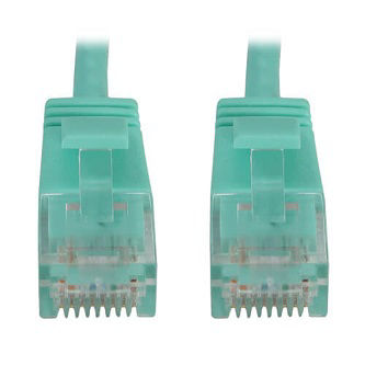 CAT6A ETHERNET CABLE AQUA 6IN