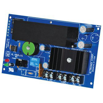 12VDC or 24VDC @ 6 amp, AC andbattery mo