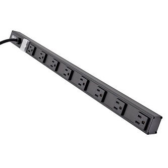 8-Outlet Vertical Power Strip, 120V, 24"