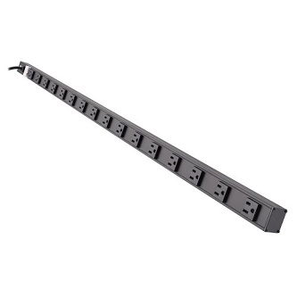 48" BLACK PS,W/ 16 OUTLETS