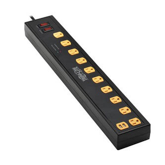 10-Outlet Surge Protector with Swivel Li