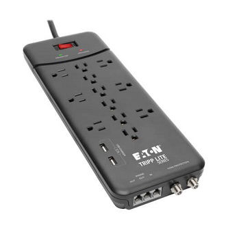 SURGE PROTECTOR 12 OUT USB TEL/MOD/COAX